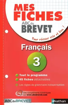 Couverture du produit · MES FICHES ABC BREVET FRANCAIS