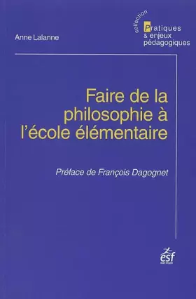 Couverture du produit · FAIRE DE LA PHILOSOPHIE A L'ECOLE ELEMENTAIRE NED