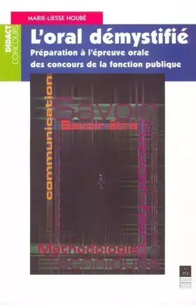 Couverture du produit · L'oral démystifié : Préparation à l'épreuve orale des concours de la fonction publique