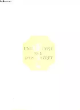 Couverture du produit · UNE OEUVRE NEE DU SECRET D'UN MOINE BENEDICTIN