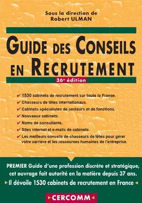 Couverture du produit · Guide des conseils en recrutement