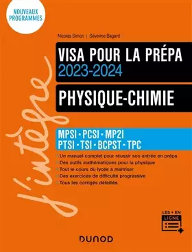 Couverture du produit · Physique-Chimie - Visa pour la prépa 2023-2024: MPSI-PCSI-MP2I-PTSI-TSI-BCPST (2023-2024)