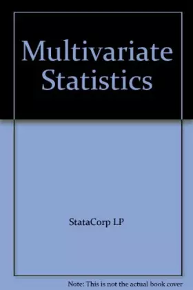 Couverture du produit · MULTIVARIATE STATISTICS REFERENCE MANUAL