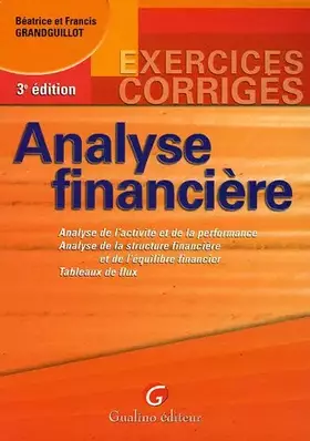 Couverture du produit · Analyse financière