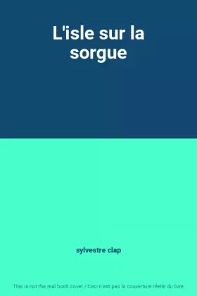 Couverture du produit · L'isle sur la sorgue