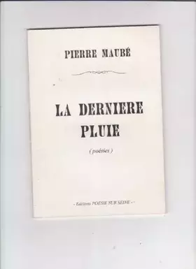 Couverture du produit · La dernière pluie