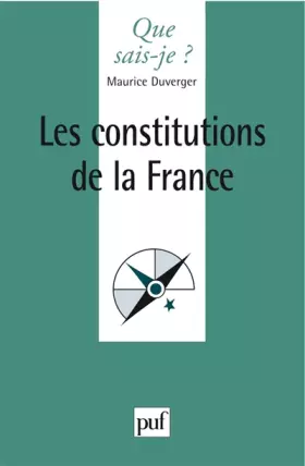 Couverture du produit · Les constitutions de la France
