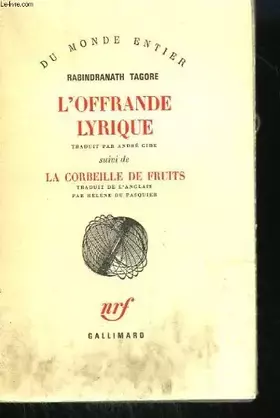 Couverture du produit · L'offrande lyrique suivi de la corbeille de fruits