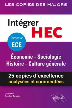 Couverture du produit · Intégrer HEC – ECE – Économie - Sociologie - Histoire - Culture générale