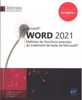 Couverture du produit · Word 2021 - Maîtrisez les fonctions avancées du traitement de texte de Microsoft®