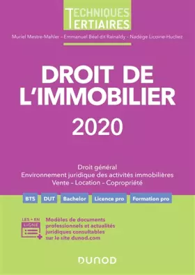 Couverture du produit · Droit de l'immobilier 2020 (2020)