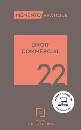 Couverture du produit · Droit commercial 2022