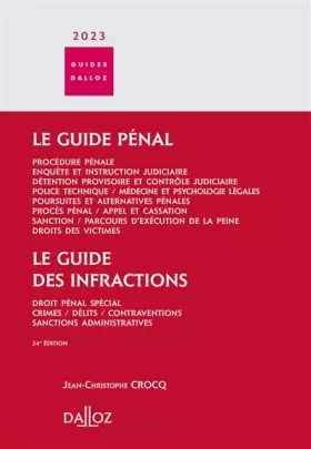 Couverture du produit · Guide pénal - Guide des infractions 2023. 24e éd.
