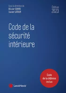 Couverture du produit · code de la securite interieure 2023
