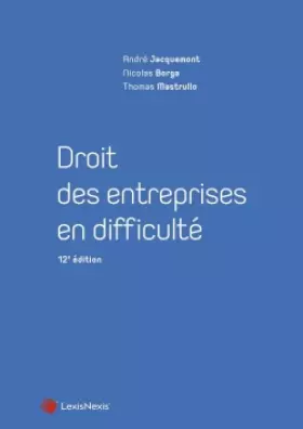 Couverture du produit · droit des entreprises en difficulté