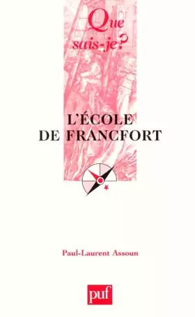Couverture du produit · L'École de Francfort