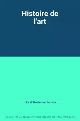 Couverture du produit · Histoire de l'art