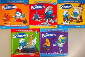 Couverture du produit · À la découverte des métiers avec les Schtroumpfs. Tomes 1 à 5 (5 livrets) - TITRES EN DESCRIPTION.