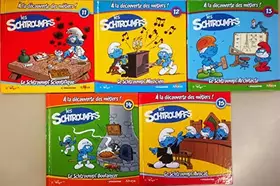 Couverture du produit · À la découverte des métiers avec les Schtroumpfs. Tomes 11 à 15 (5 livrets) - TITRES EN DESCRIPTION.
