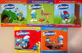 Couverture du produit · À la découverte des métiers avec les Schtroumpfs. Tomes 21 à 25 (5 livrets) - TITRES EN DESCRIPTION.
