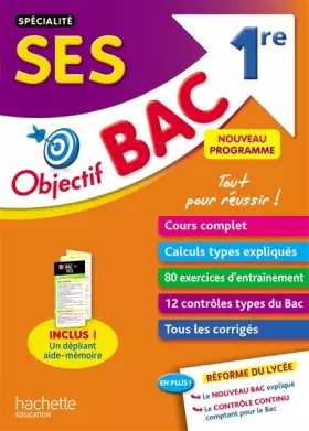 Couverture du produit · Objectif Bac - SPECIALITE SES 1ère