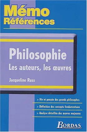 Couverture du produit · MEMO REFER.PHILOSOPHIE AUTEURS OEUVRES (Ancienne Edition)
