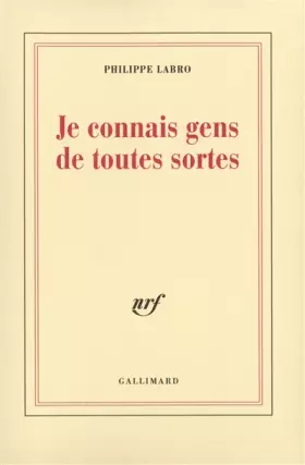 Couverture du produit · Je connais gens de toutes sortes