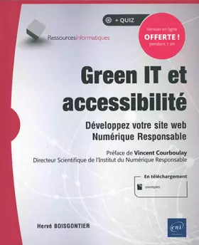 Couverture du produit · Green IT et accessibilité - Développez votre site web Numérique Responsable