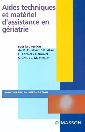 Couverture du produit · Aides techniques et matériel d'assistance en gériatrie