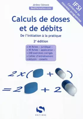 Couverture du produit · Calcul de dose et de débit