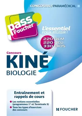 Couverture du produit · Pass'Foucher - Concours Kiné Biologie