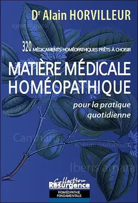 Couverture du produit · Matière médicale homéopathique