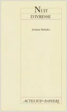 Couverture du produit · NUIT D'IVRESSE