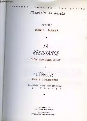 Couverture du produit · LA RÉSISTANCE/L'EPREUVE