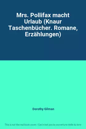 Couverture du produit · Mrs. Pollifax macht Urlaub (Knaur Taschenbücher. Romane, Erzählungen)
