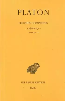 Couverture du produit · Oeuvres, tome 7, 2e partie : République, livres 8-10