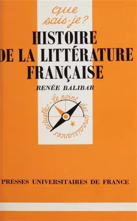 Couverture du produit · Histoire de la littérature française