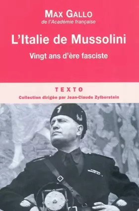 Couverture du produit · L'Italie de Mussolini: Vingt ans d'ère fasciste