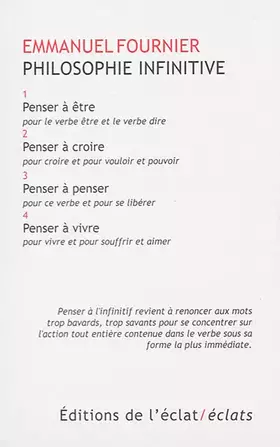 Couverture du produit · Coffret philosophie infinitive