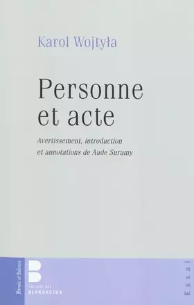Couverture du produit · Personne et acte (ned)