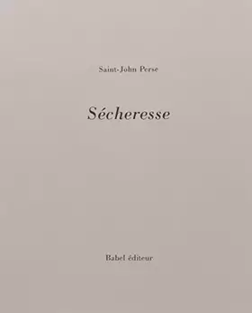 Couverture du produit · Sécheresse