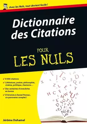 Couverture du produit · Dictionnaire des citations pour les Nuls