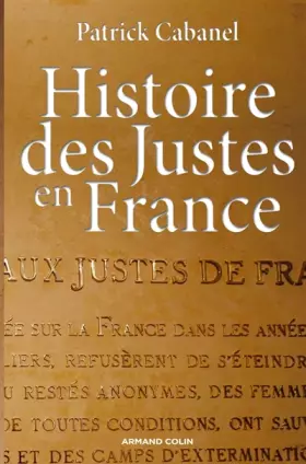 Couverture du produit · Histoire des Justes en France