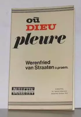Couverture du produit · Où dieu pleure septembre-octobre 1970