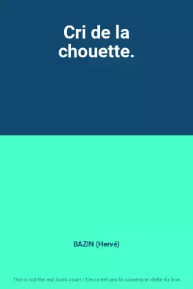 Couverture du produit · Cri de la chouette.