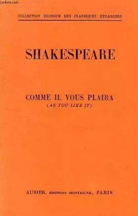 Couverture du produit · COMME IL VOUS PLAIRA (AS YOU LIKE IT)