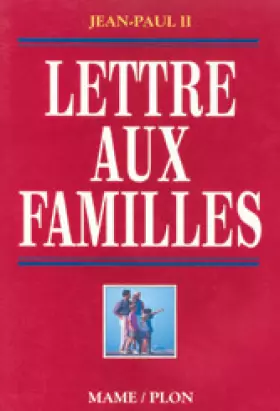 Couverture du produit · Lettre aux familles