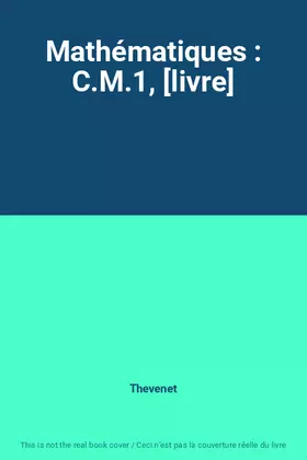 Couverture du produit · Mathématiques : C.M.1, [livre]