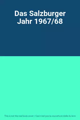 Couverture du produit · Das Salzburger Jahr 1967/68