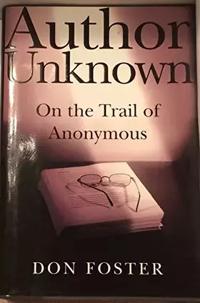Couverture du produit · Author Unknown: On the Trail of Anonymous
